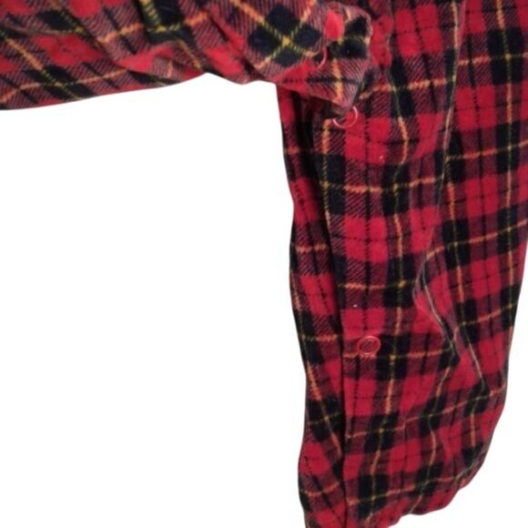 First Moments 6-9 months plaid overalls Red Black Yellow Adjustable - Picture 4 of 8